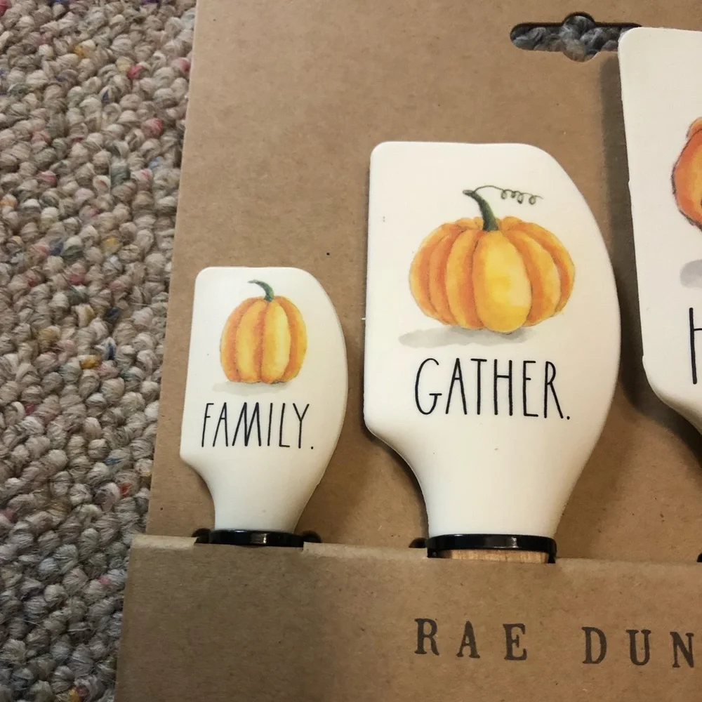 🆕 Rae Dunn Fall Pumpkin Spatula Set Of 3